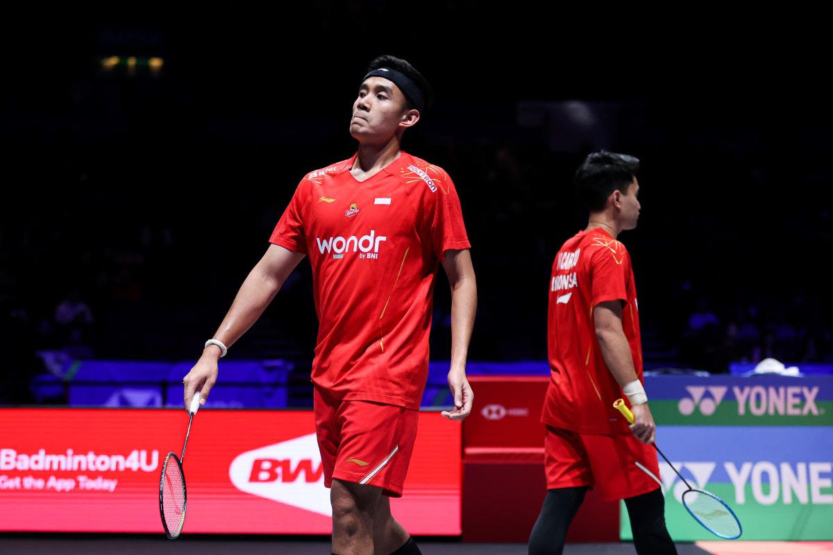 Leo/Bagas harus puas menjadi runner-up All England setelah kalah dari pasangan Korea Selatan di final. (Dok: PBSI) - Image