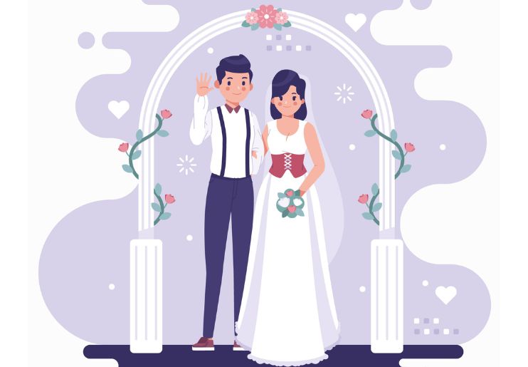 Ilustrasi pernikahan. (Freepik) - Image