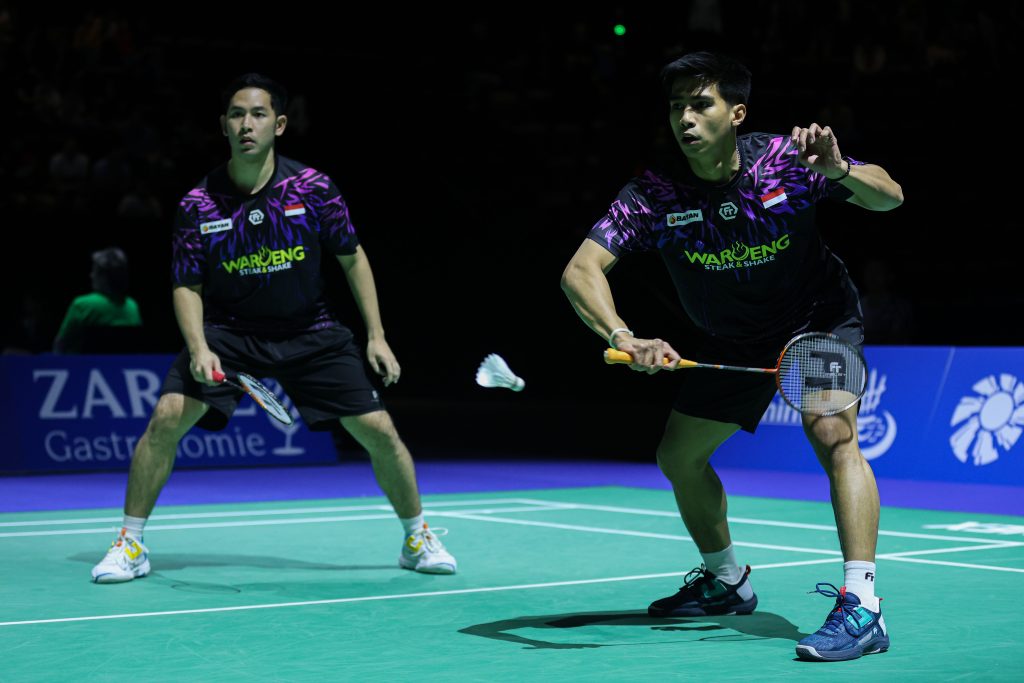 Sabar/Reza gagal amankan tiket semifinal di Swiss Open 2025. (dok. PBSI) - Image
