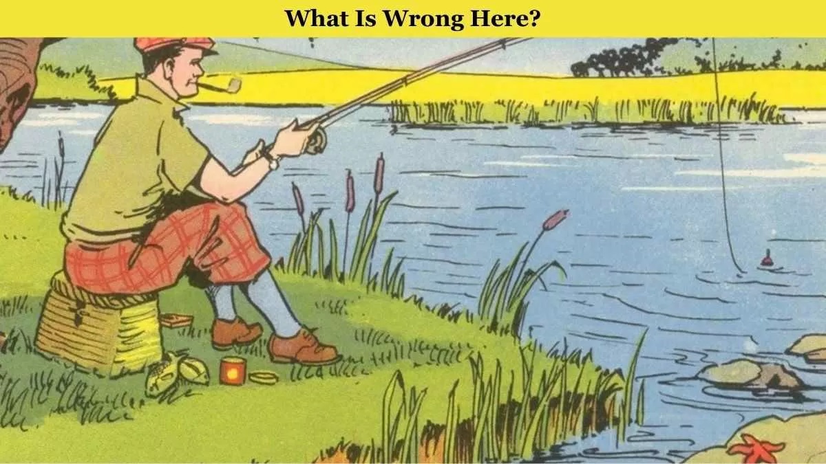 Ilustrasi tes kecerdasan gambar orang sedang memancing. (Jagran Josh) - Image