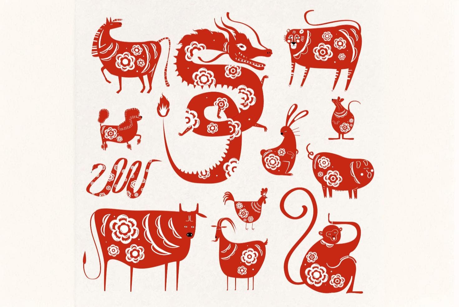 ilustrasi 12 tanda shio. (Freepik) - Image