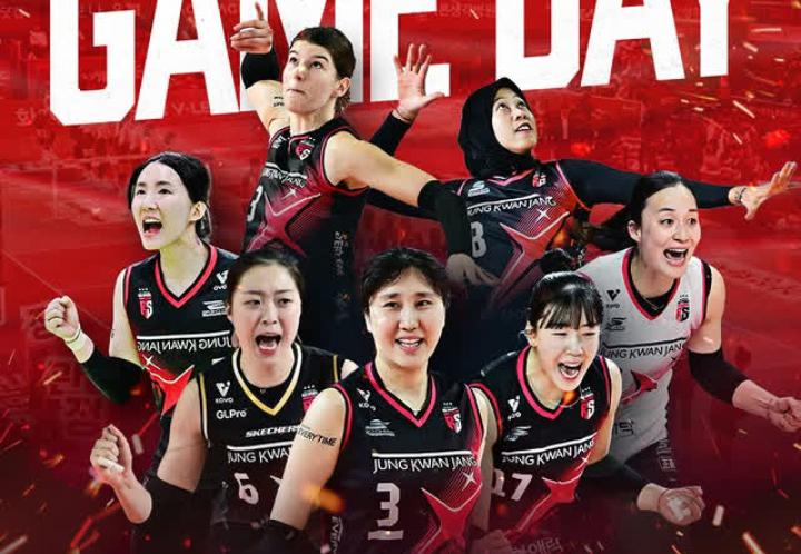 Megawati Hangestri dkk. membawa Red Sparks selangkah lebih dekat ke final V-League 2025. (@red__sparks) - Image