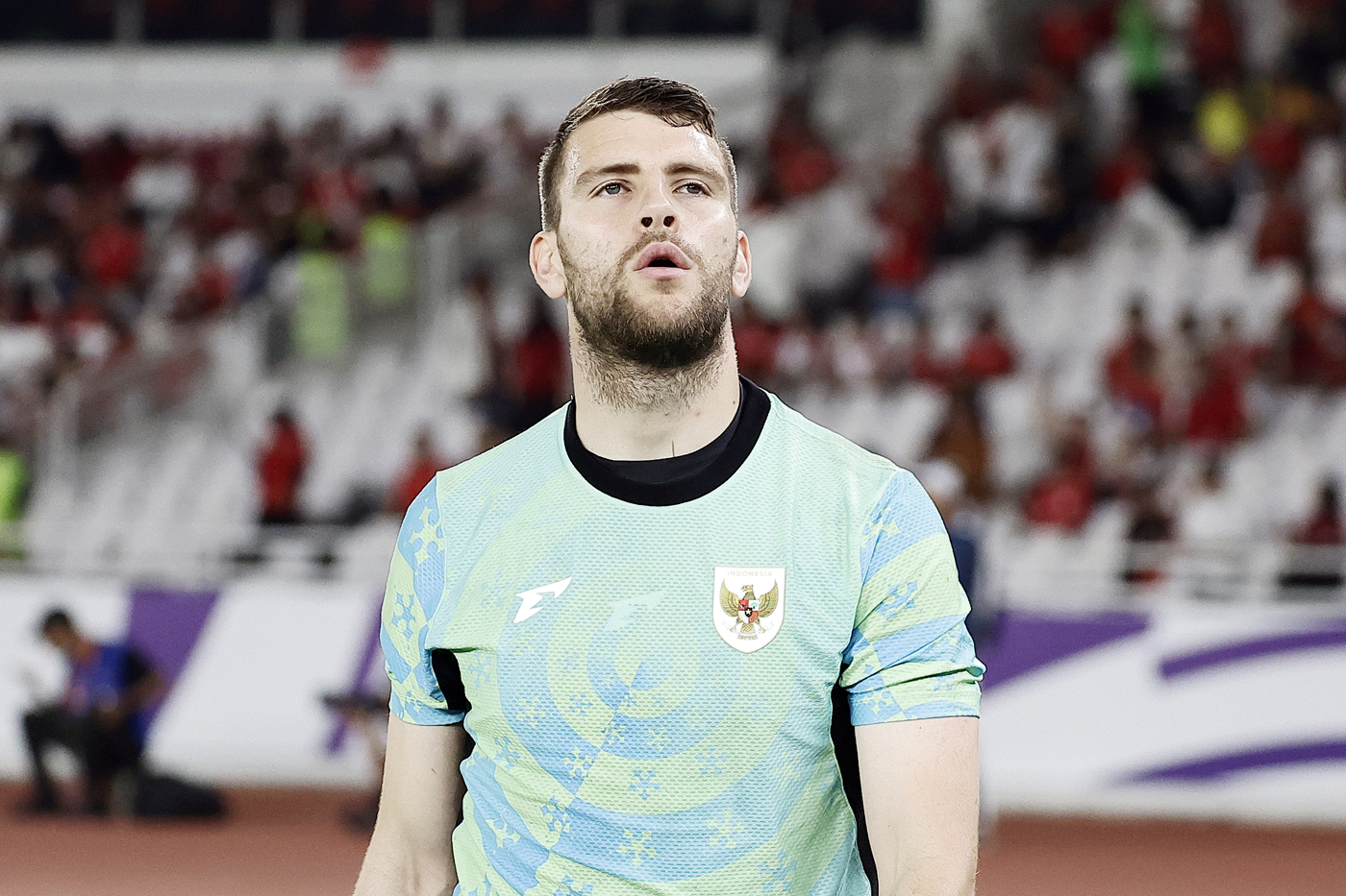 Kiper Timnas Indonesia Maarten Vincent Paes. (Dery Ridwansah/JawaPos.com) - Image
