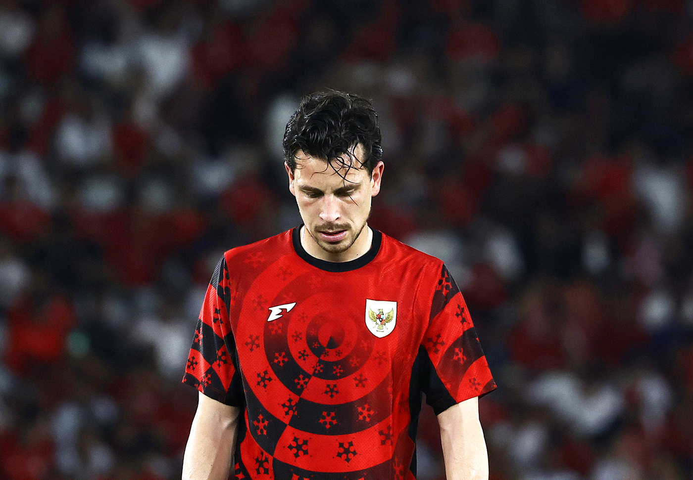 Pemain Timnas Indonesia Thom Haye saat bertanding melawan Timnas Bahrain pada laga Grup C putaran ketiga Kualifikasi Piala Dunia 2026 Zona Asia di Stadion Utama Gelora Bung Karno, Senayan, Jakarta, Selasa (25/3/2025). (Dery Ridwansah/ JawaPos.com) - Image