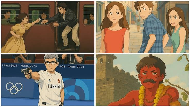 Ilustrasi: AI melakukan generate gambar foto biasa menjadi animasi ala Studio Ghibli. (Business Standart). - Image