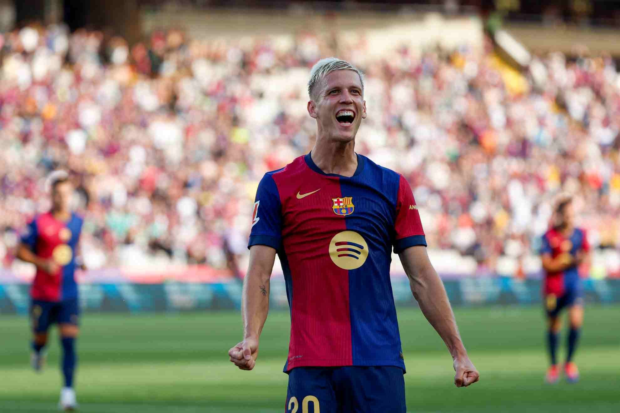 Pemain Barcelona, Dani Olmo terancam tidak bisa memperkuat klub hingga sisa akhir musim ini. (X/@daniolmo7) - Image