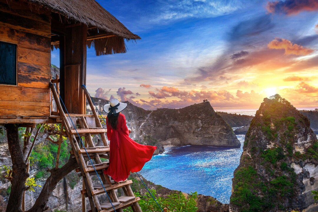 Ilustrasi pemandangan tempat pensiun di Asia. (Freepik) - Image