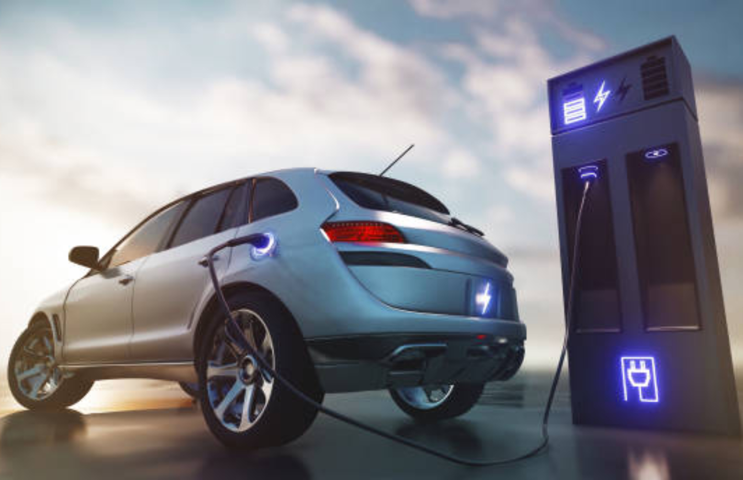 Ilustrasi mobil listrik. (istockphoto) - Image