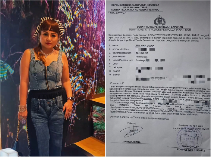 Sosok Jan Hwa Diana, pengusaha yang melaporkan Wakil Wali Kota Surabaya, Armuji ke Polda Jatim. (Unggahan Tiktok @janhwa.diana) - Image