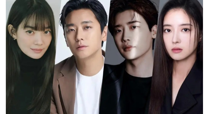 Shin Min Ah, Ju Ji Hoon, Lee Jong Suk, dan Lee Se Young. Sumber Foto: Soompi - Image