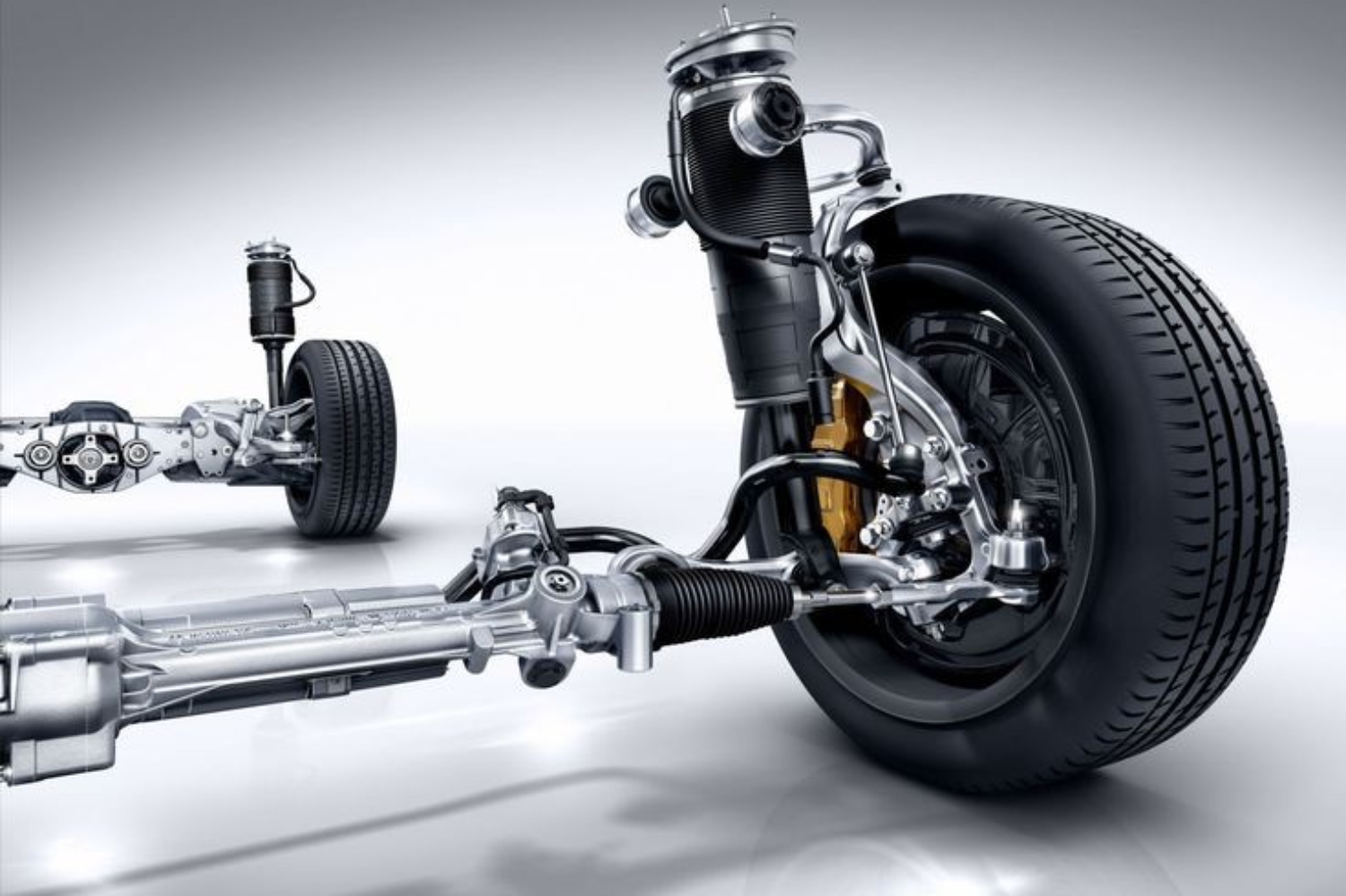 Ilustrasi suspensi mobil. (Pinterest) - Image