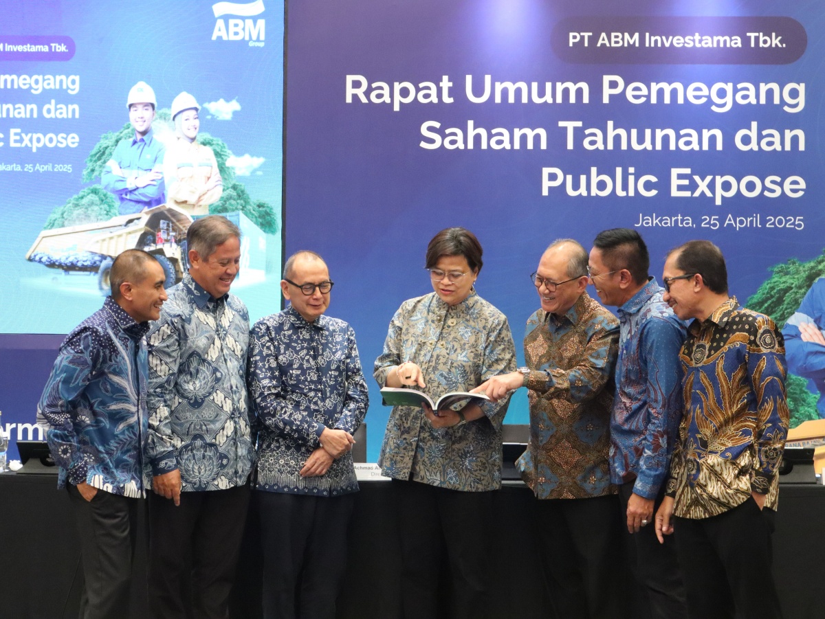 RUPS Tahunan dan Public Expose PT ABM Investama Tbk yang digelar di Jakarta, Jumat (25/4). (istimewa) - Image