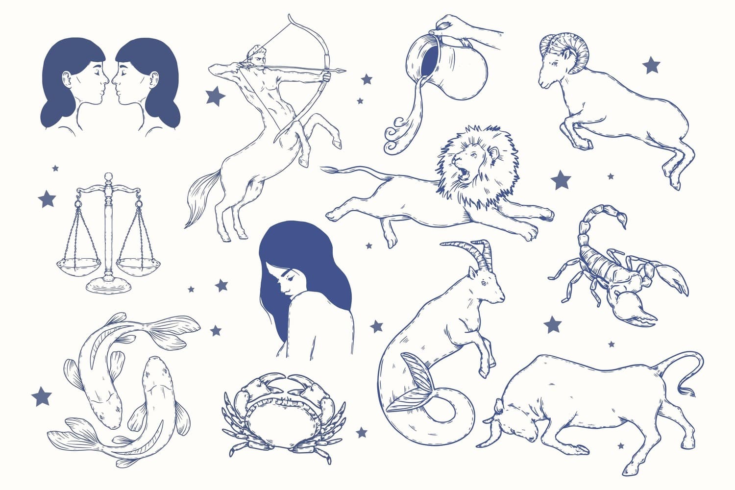 ilustrasi 12 zodiak. (freepik) - Image