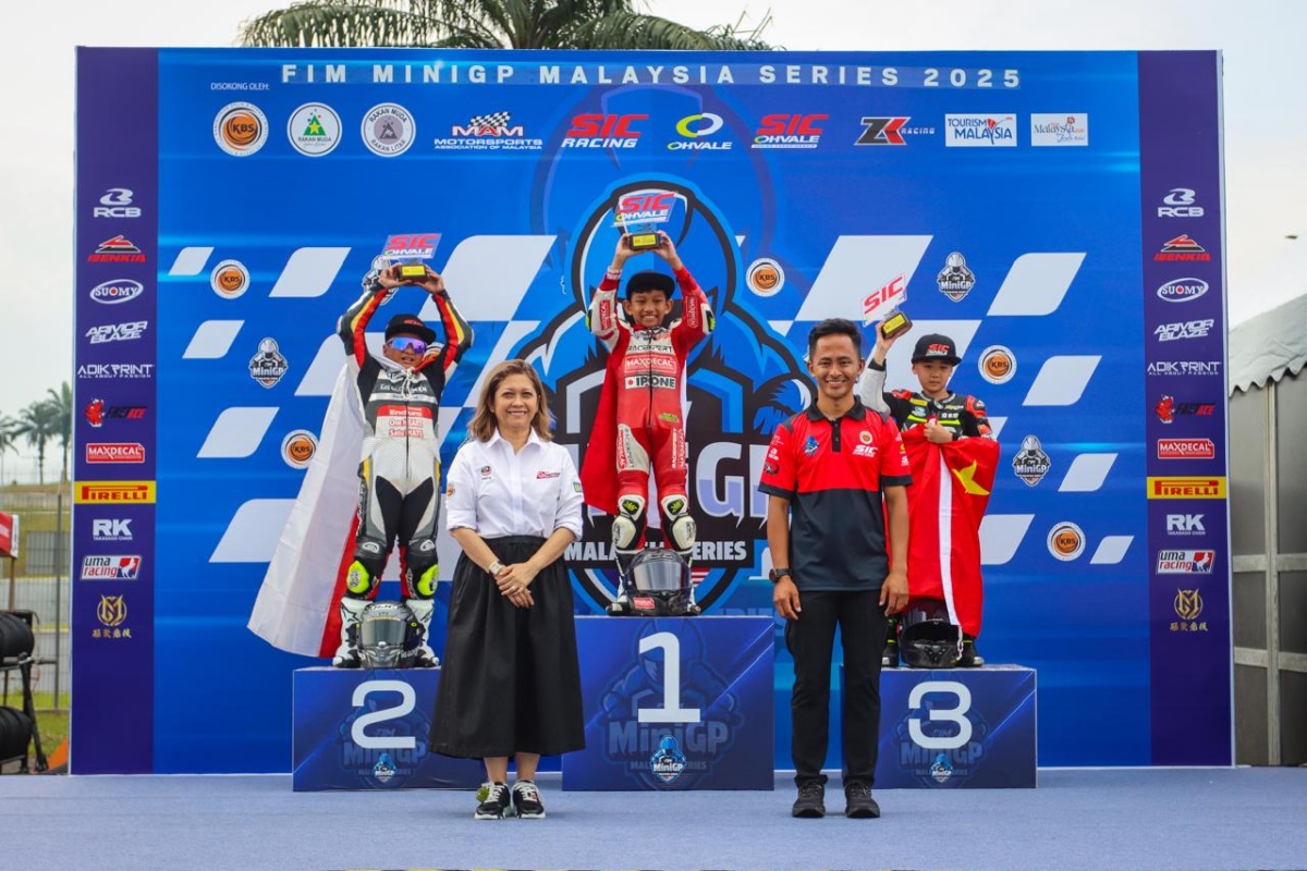 Alvin Keanu Budiman menjadi juara pertama di ajang SIC Ohvale Junior Championship, Malaysia. (istimewa) - Image