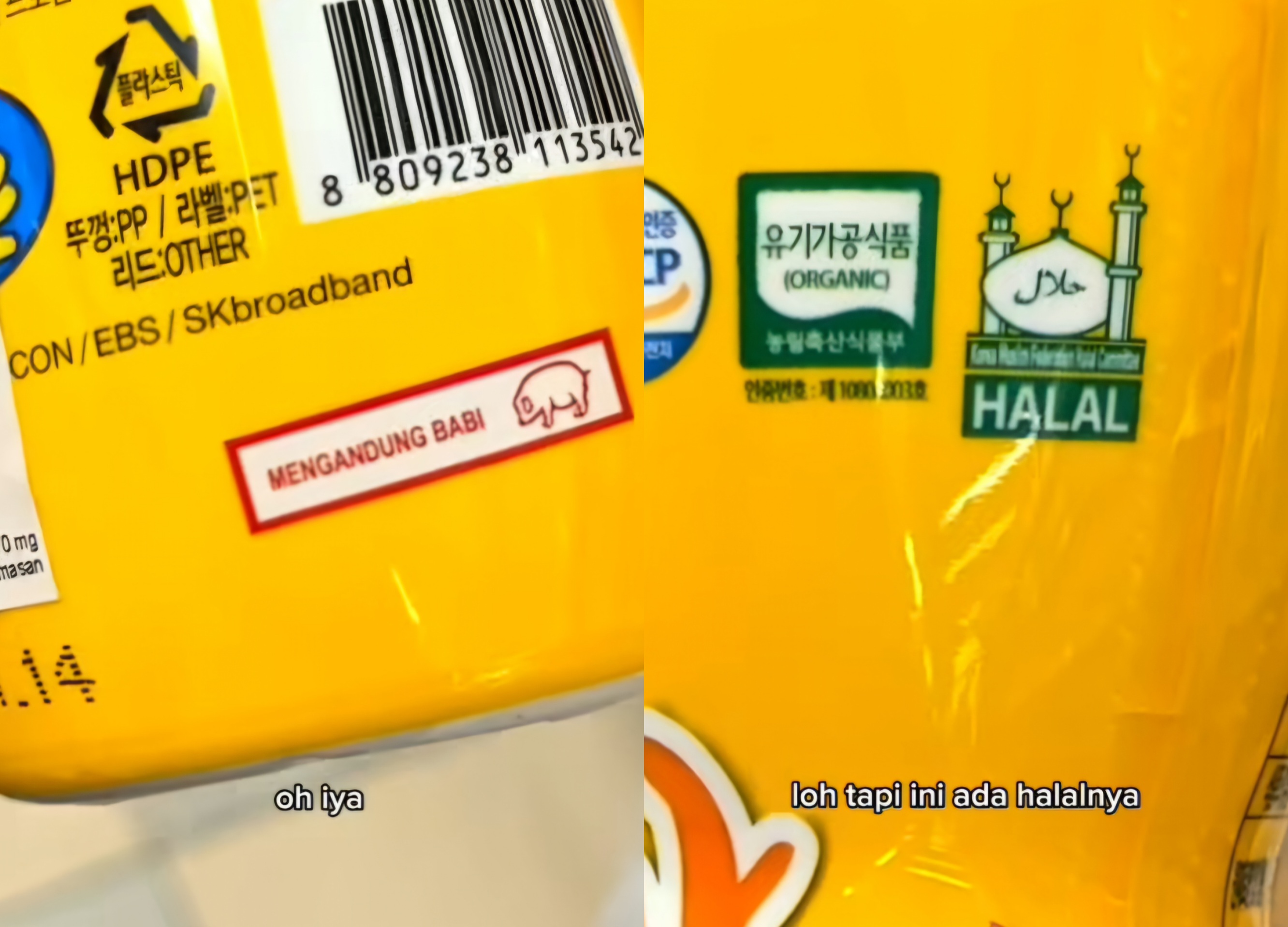 Viral minuman kemasan mengandung babi tapi halal. (TikTok @mrs.allx) - Image