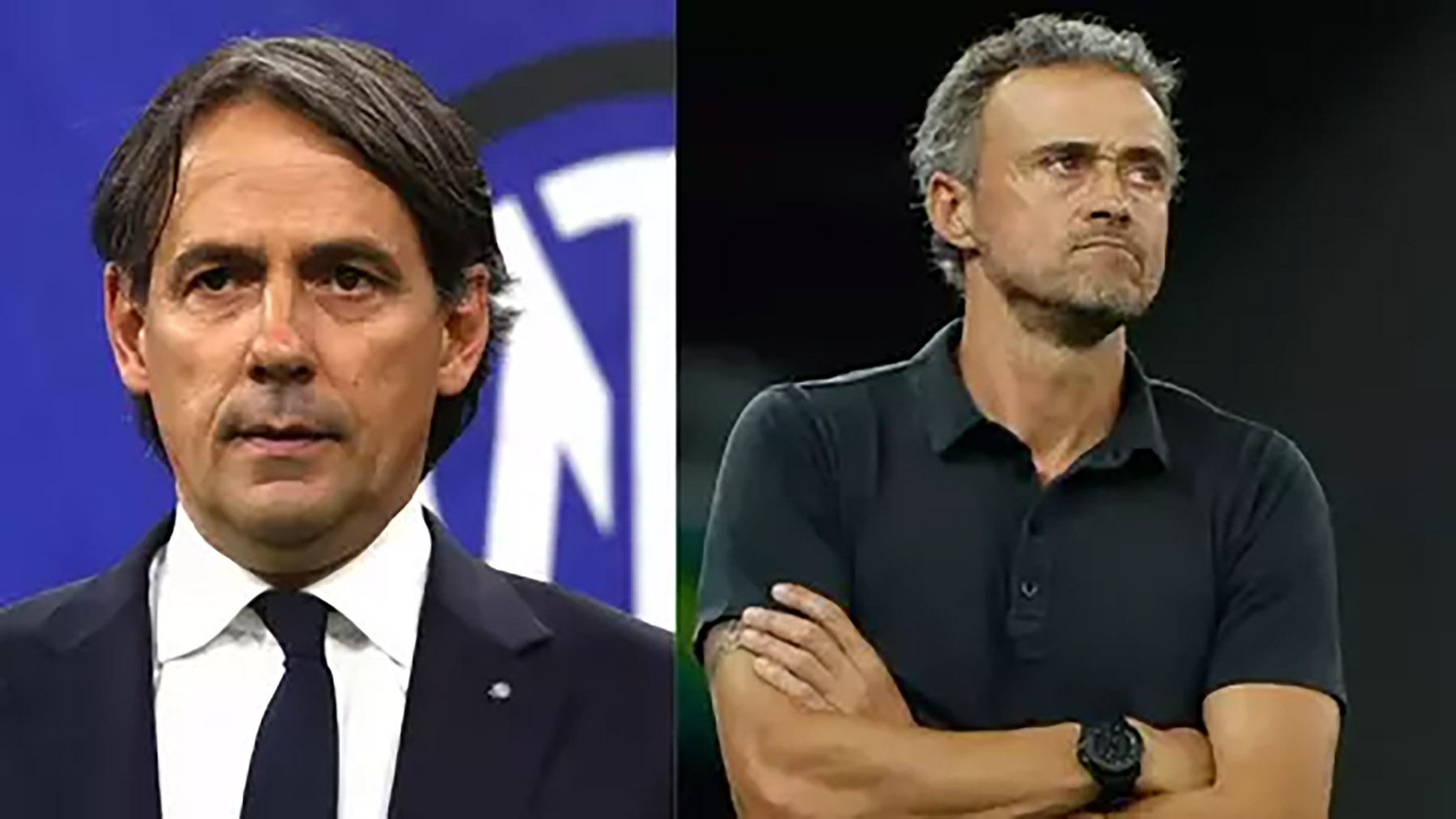Simone Inzaghi (kiri) dan Luis Enrique. (Dok. UEFA) - Image