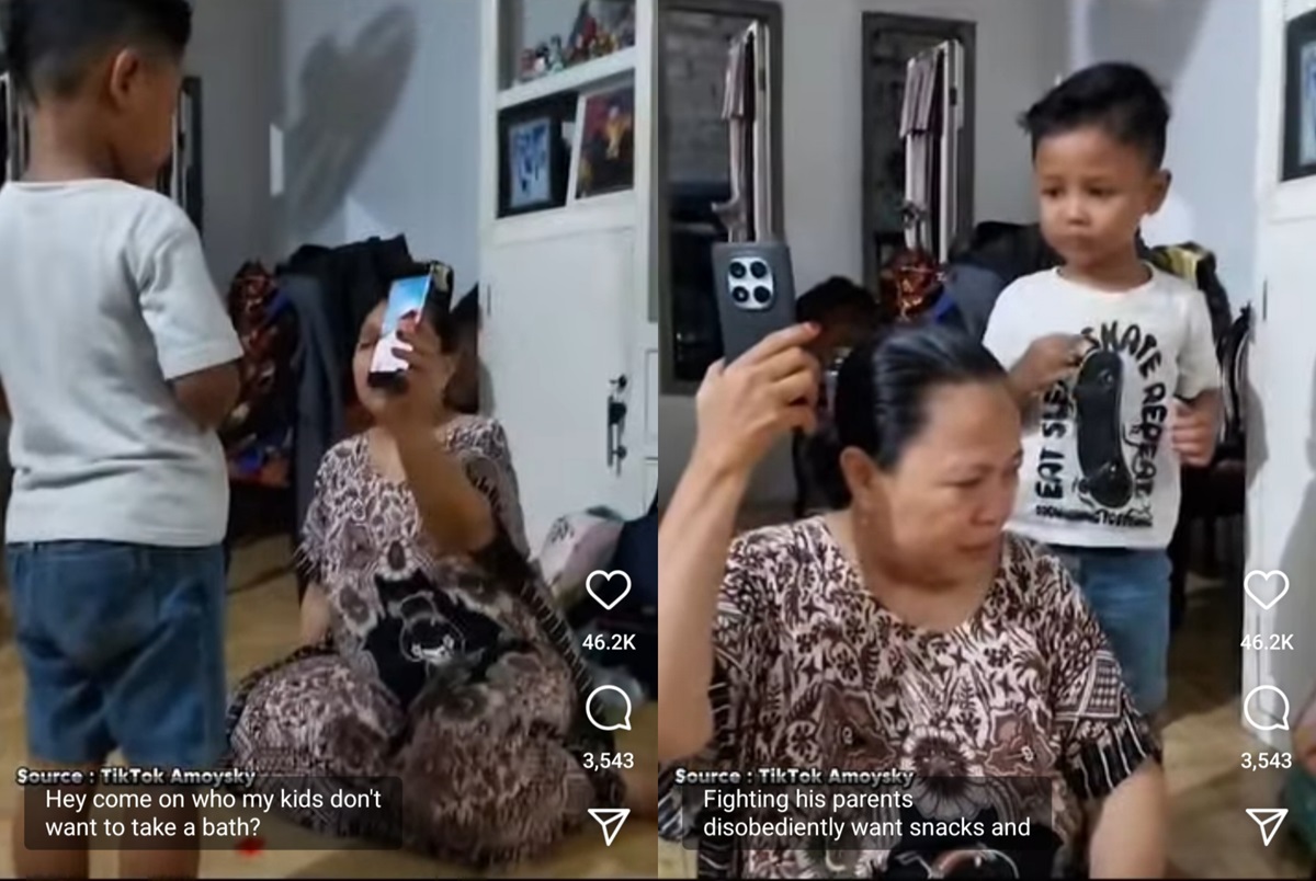 Seorang ibu atasi anaknya yang nakal dengan menunjukan video Dedi Mulyadi. (Instagram/Dedi Mulyadi). - Image