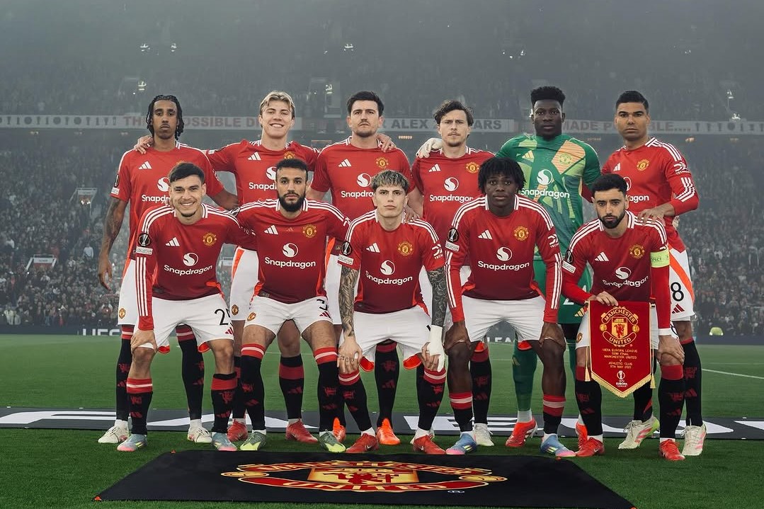 Skuad Manchester United menghadapi Athletic Bilbao di semifinal leg kedua UEL (Dok. Manchester United) - Image