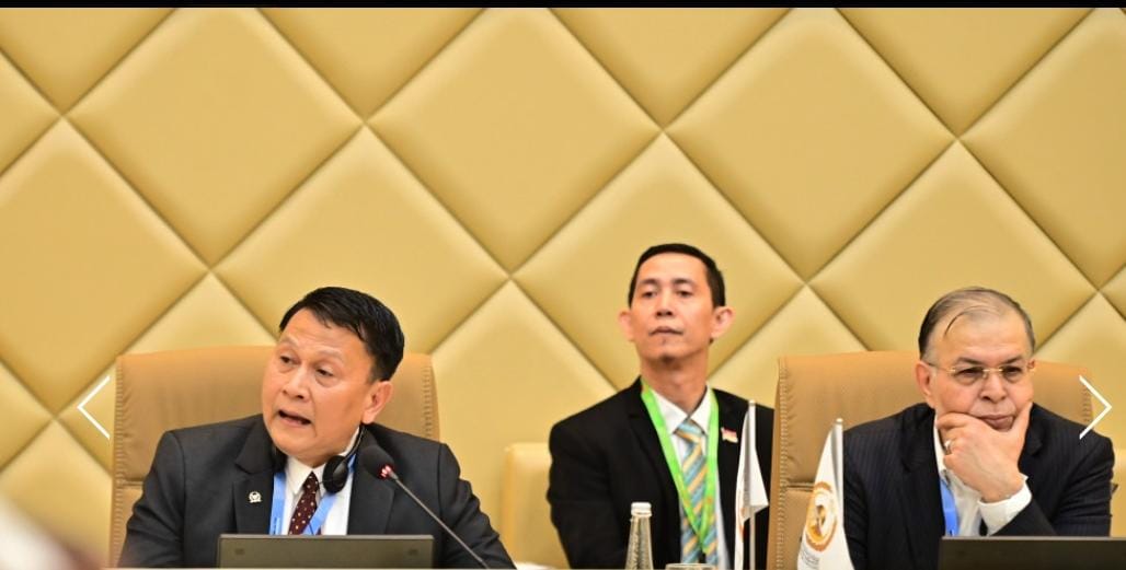 Ketua Badan Kerja Sama Antar Parlemen (BKSAP) DPR RI, Mardani Ali Sera (kiri) membuka Sidang Komite Eksekutif ke-53 Parlemen Negara-negara Organisasi Kerja Sama Islam (OKI). (Istimewa). - Image