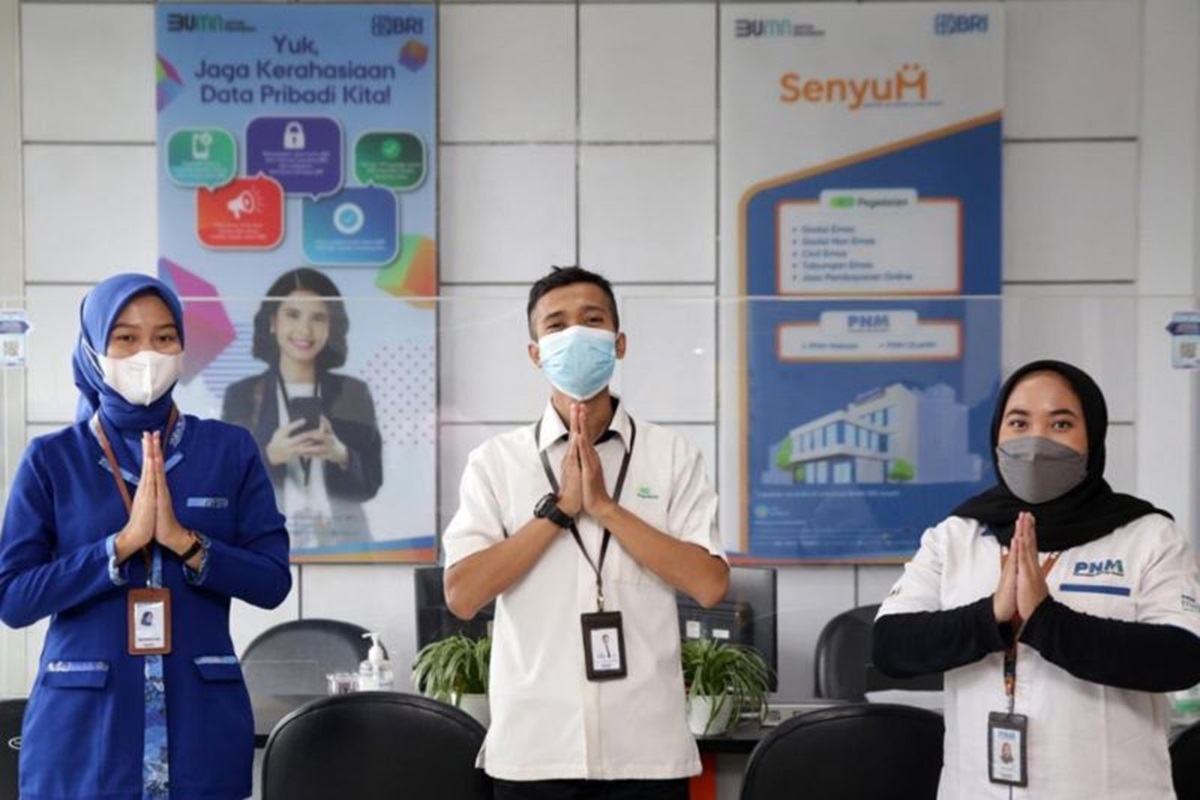 Holding Ultra Mikro (UMi), terdiri atas PT Bank Rakyat Indonesia (Persero) Tbk sebagai induk bersama PT Permodalan Nasional Madani (PNM) dan PT Pegadaian. (ANTARA) - Image