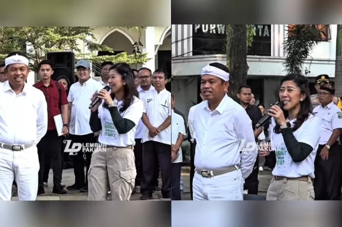 Gubernur Jawa Barat Dedi Mulyadi dan Menteri Komdigi Meutya Hafid berkunjung ke SMAN 2 Purwakarta. (Instagram @dedimulyadi71). - Image