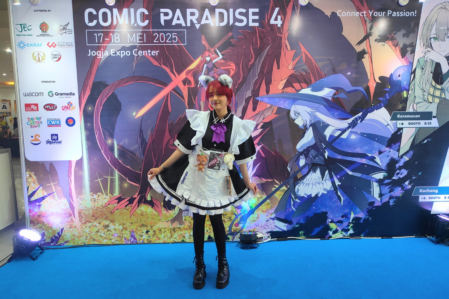 Maru cosplay sebagai maid. (Nurul Fitriyah/JawaPos.com)