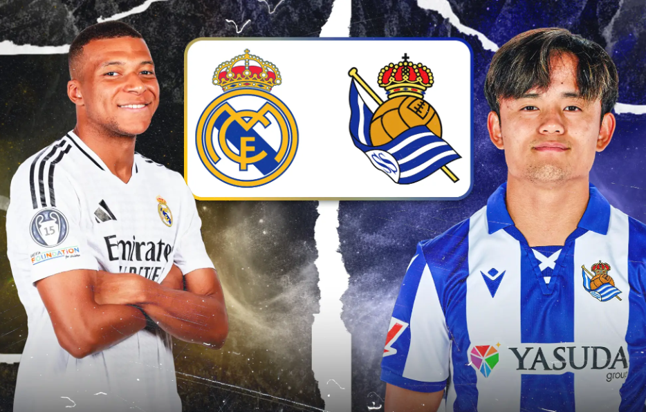 Real Madrid akan hadapi Real Sociedad di LaLiga 2024/2025. (KHELNOW) - Image