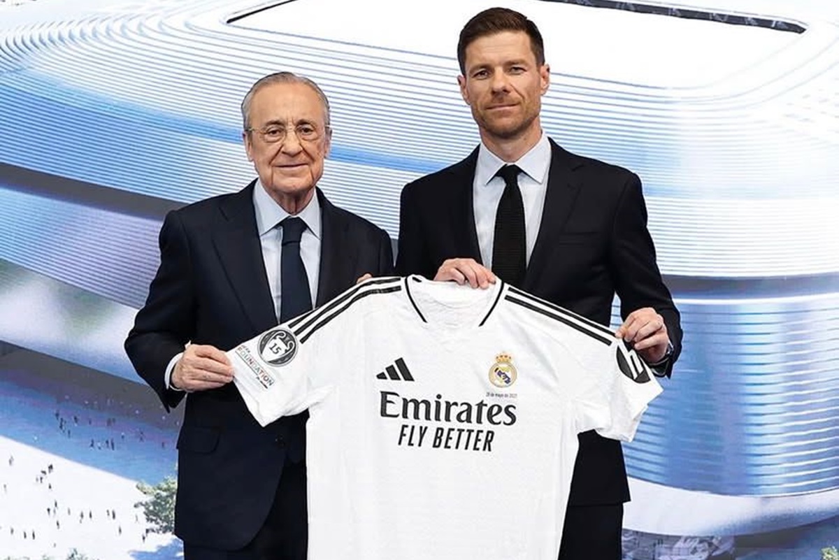 Florentino Perez sambut kedatangan Alonso di Santiago Bernabeu (dok. Real Madrid) - Image
