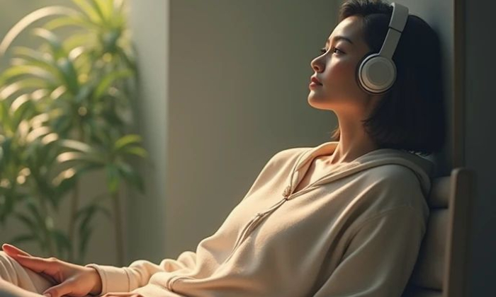 Ilustrasi Orang Mendengarkan Musik. (Pinterest) - Image