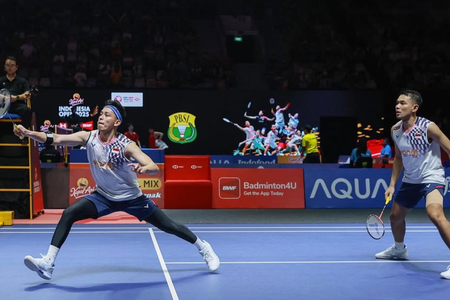 Fajar Alfian/Muhammad Rian Ardianto lolos ke perempat final Indonesia Open 2025. (Dok. PBSI) - Image