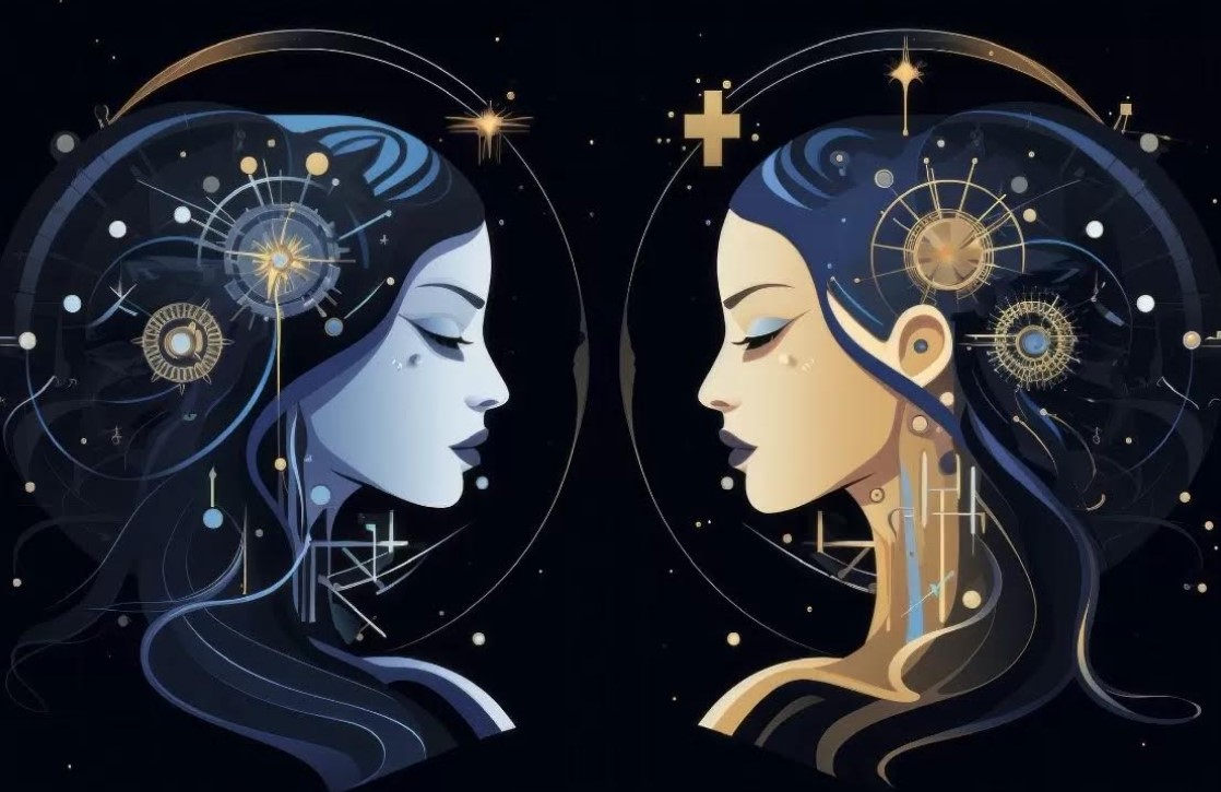 Ilustrasi zodiak Gemini - Image