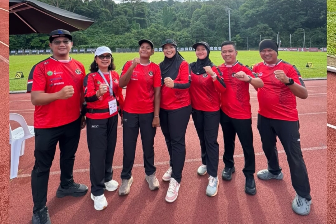 Tim panahan recurve putri Indonesia berhasil melaju ke finalArchery Asia Cup 2025 - Leg 2 setelah mengalahkan Malaysia. (Dok: Archery Indonesia) - Image