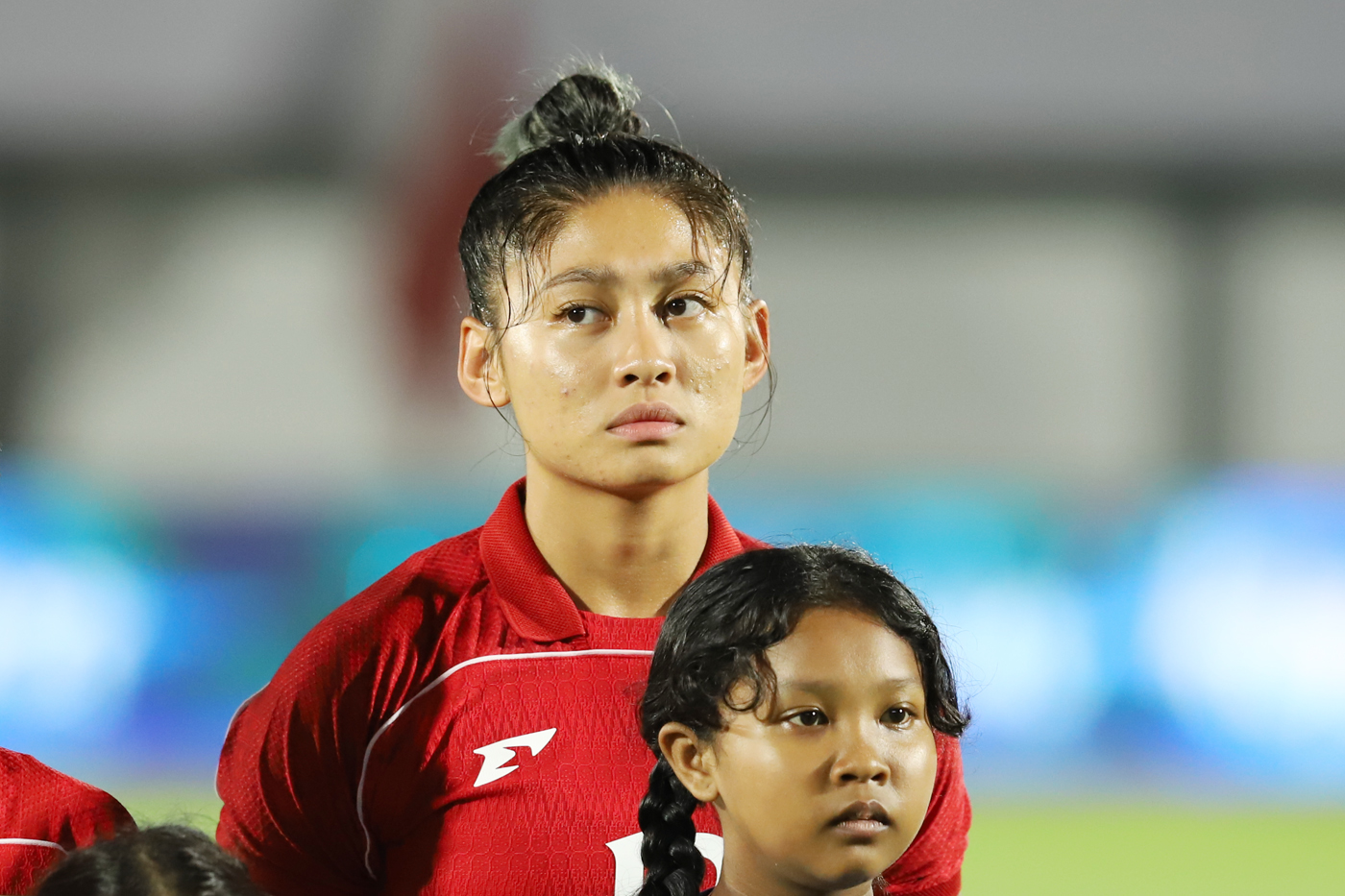 Pesepak Bola Timnas Putri Indonesia Zahra Muzdalifah saat pertandingan kualifikasi Piala Asia Wanita 2026 Grup D di Stadion Indomilk Arena, Kabupaten Tangerang, Banten, Rabu (2/7/2025). (Dery Ridwansah/ JawaPos.com) - Image