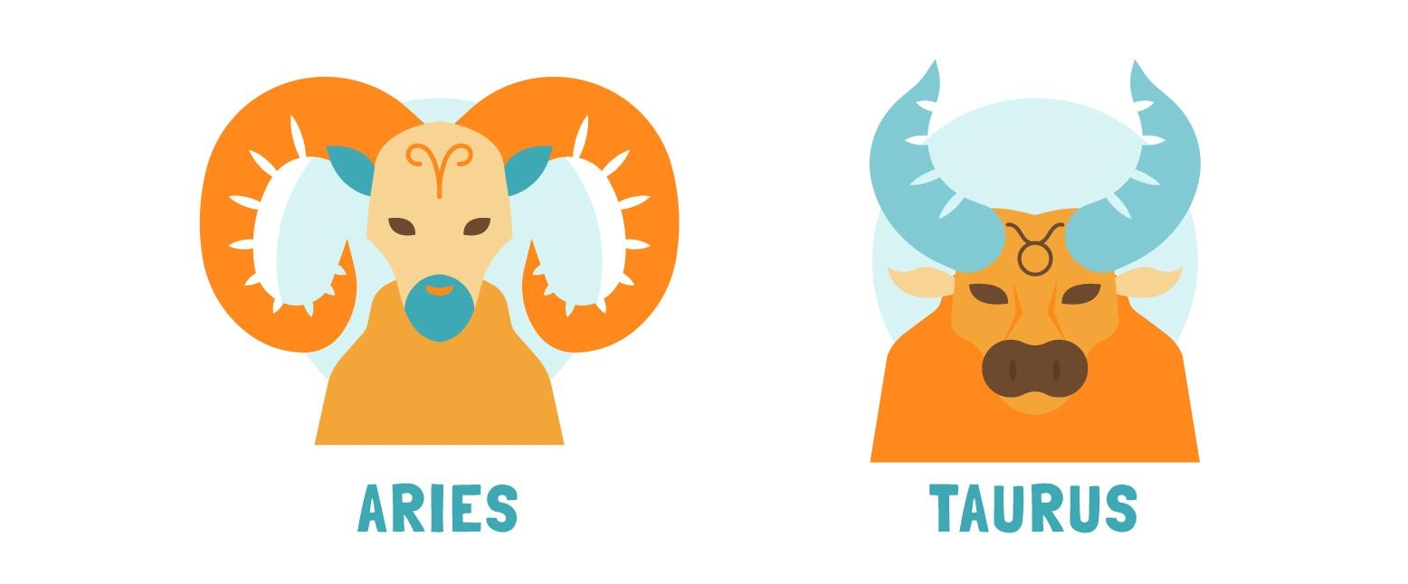 Ilustrasi zodiak Aries dan Taurus (freepik) - Image