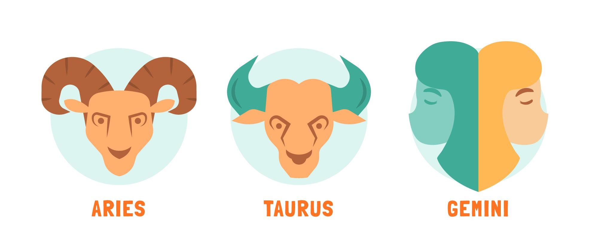 Ilustrasi zodiak Aries, Taurus, dan Gemini (freepik) - Image