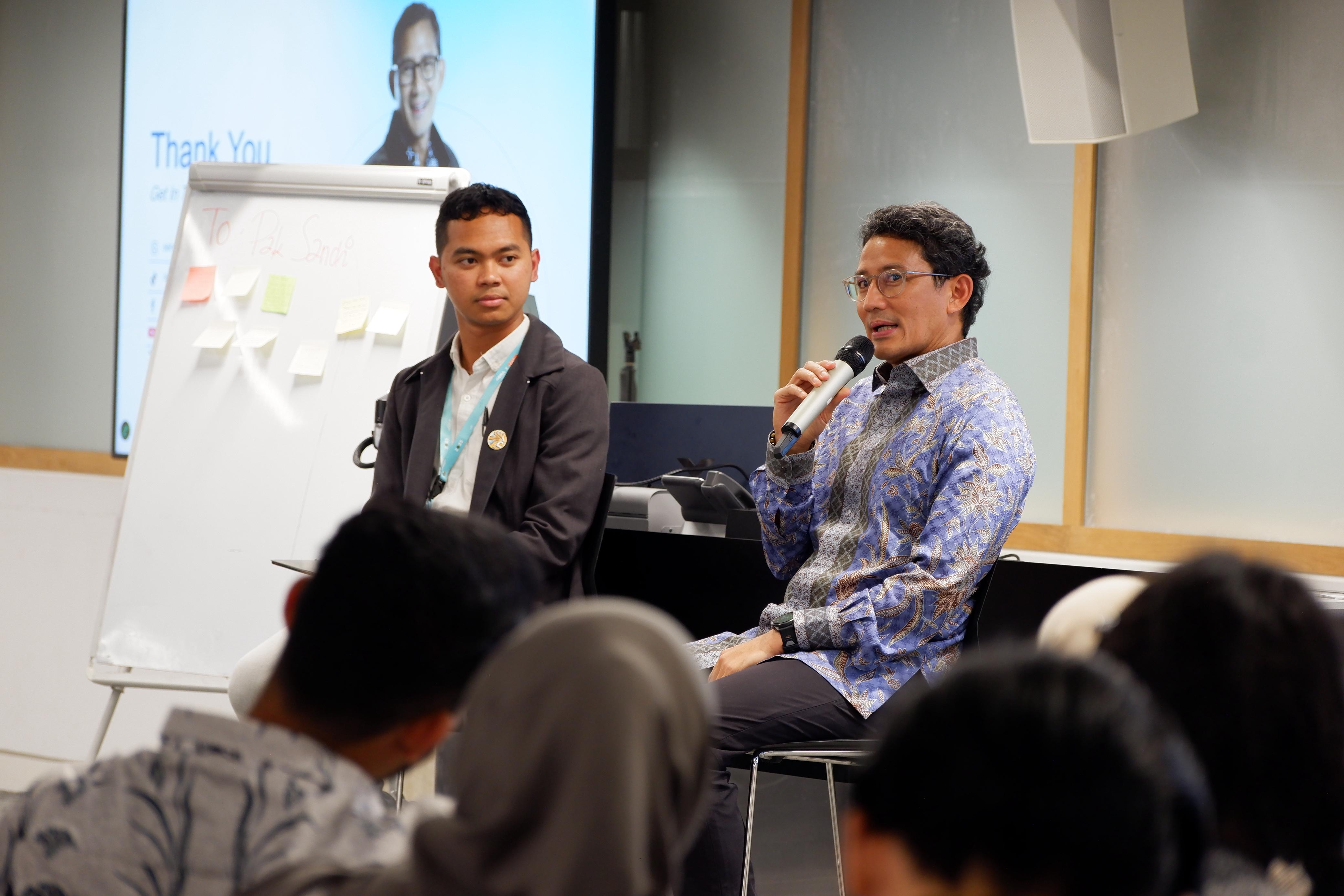 Sandiaga Uno di University College London (UCL), Inggris pada Minggu (6/7/2025). (Istimewa) - Image