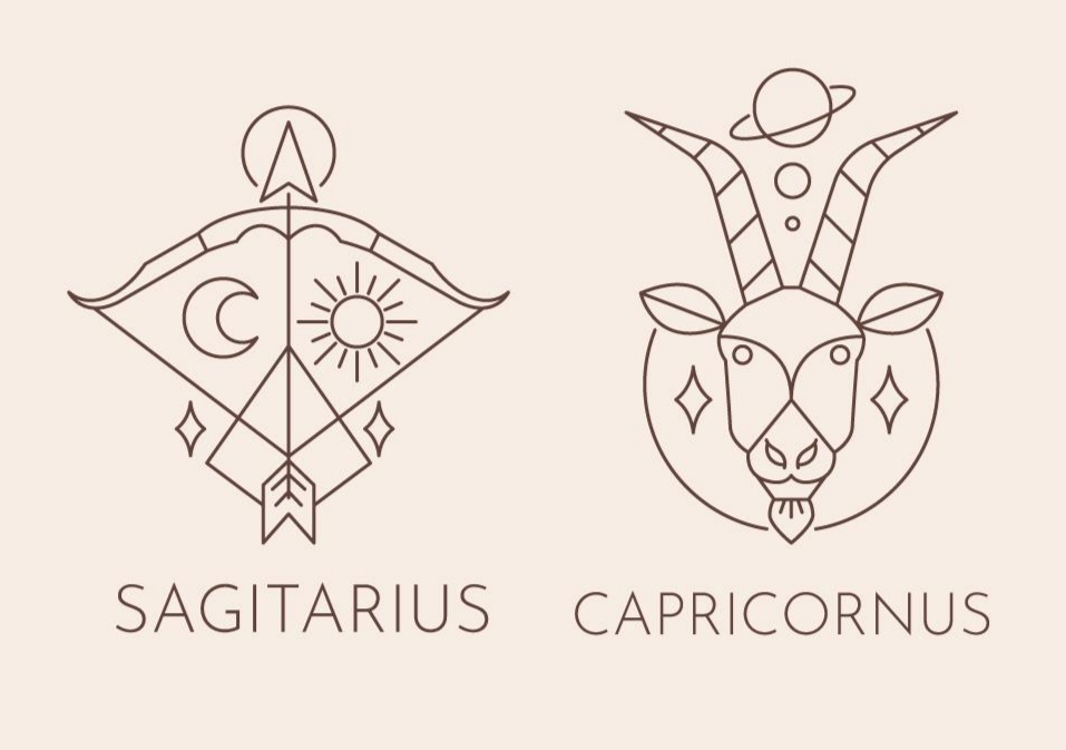 Ilustrasi zodiak Sagitarius dan Capricorn (freepik/pikisuperstar) - Image