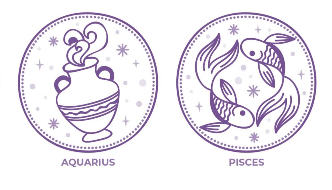 Ilustrasi zodiak Aquarius dan Pisces (Dok. Freepik) - Image
