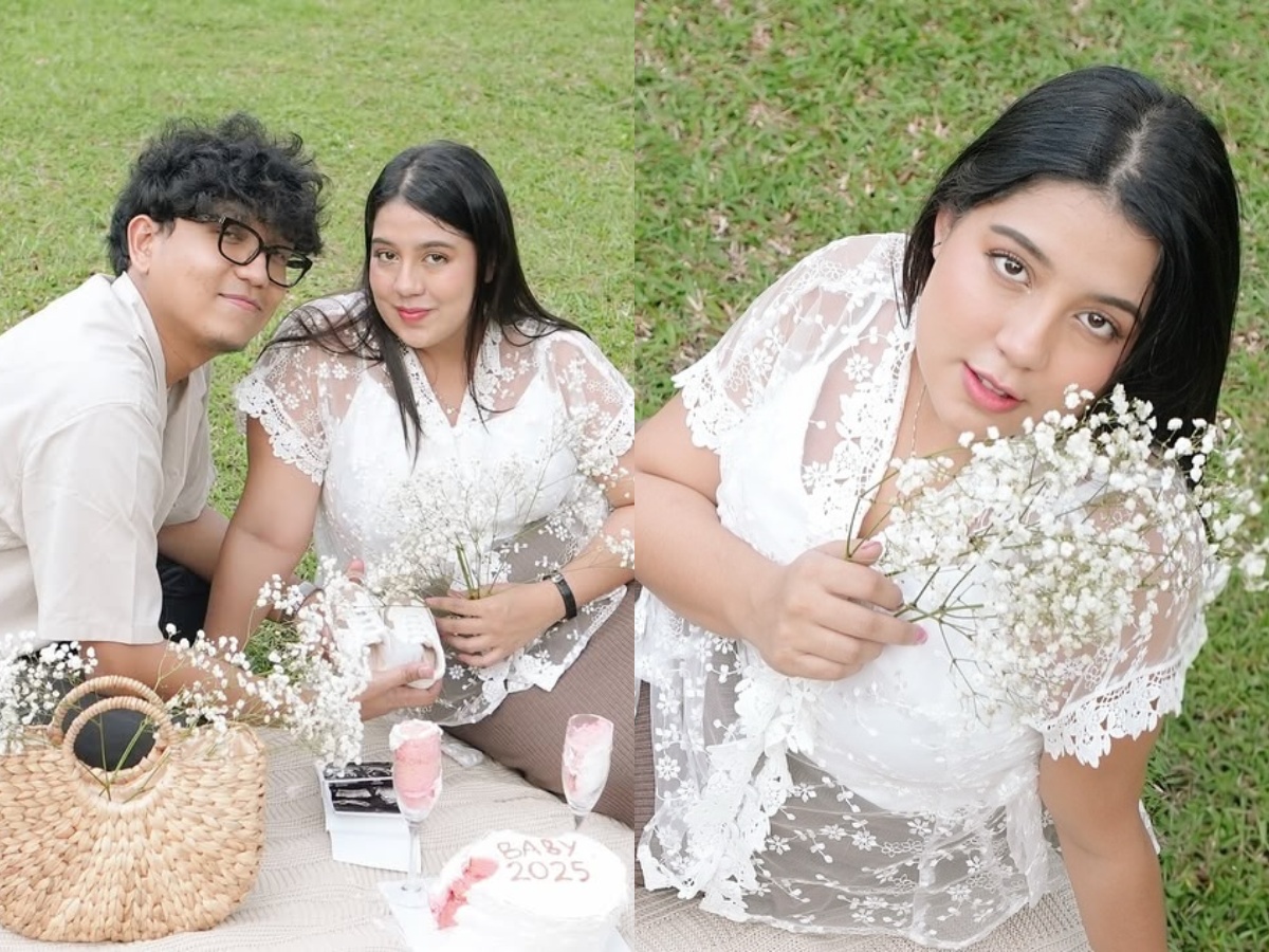 Jenis kelamin bayi Nessie Judge diungkap lewat acara baby gender reveal sederhana (Instagram @nessiejudge) - Image