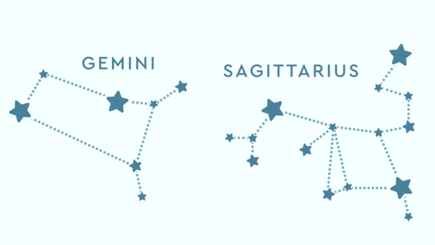 Ilustrasi zodiak Gemini dan Sagitarius (freepik) - Image