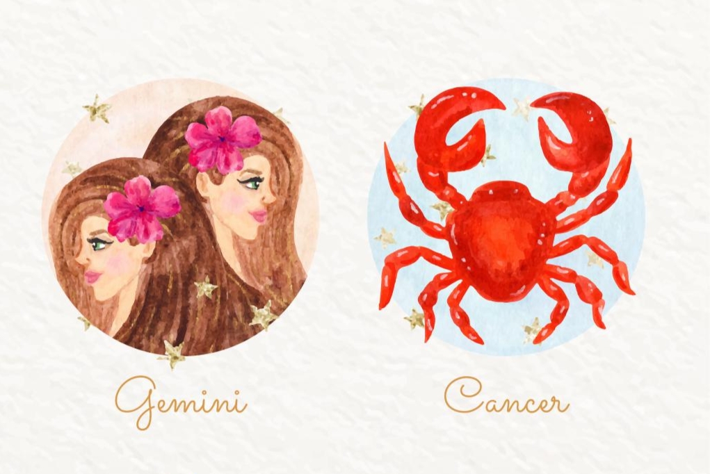 Ilustrasi zodiak Gemini dan Cancer (freepik) - Image