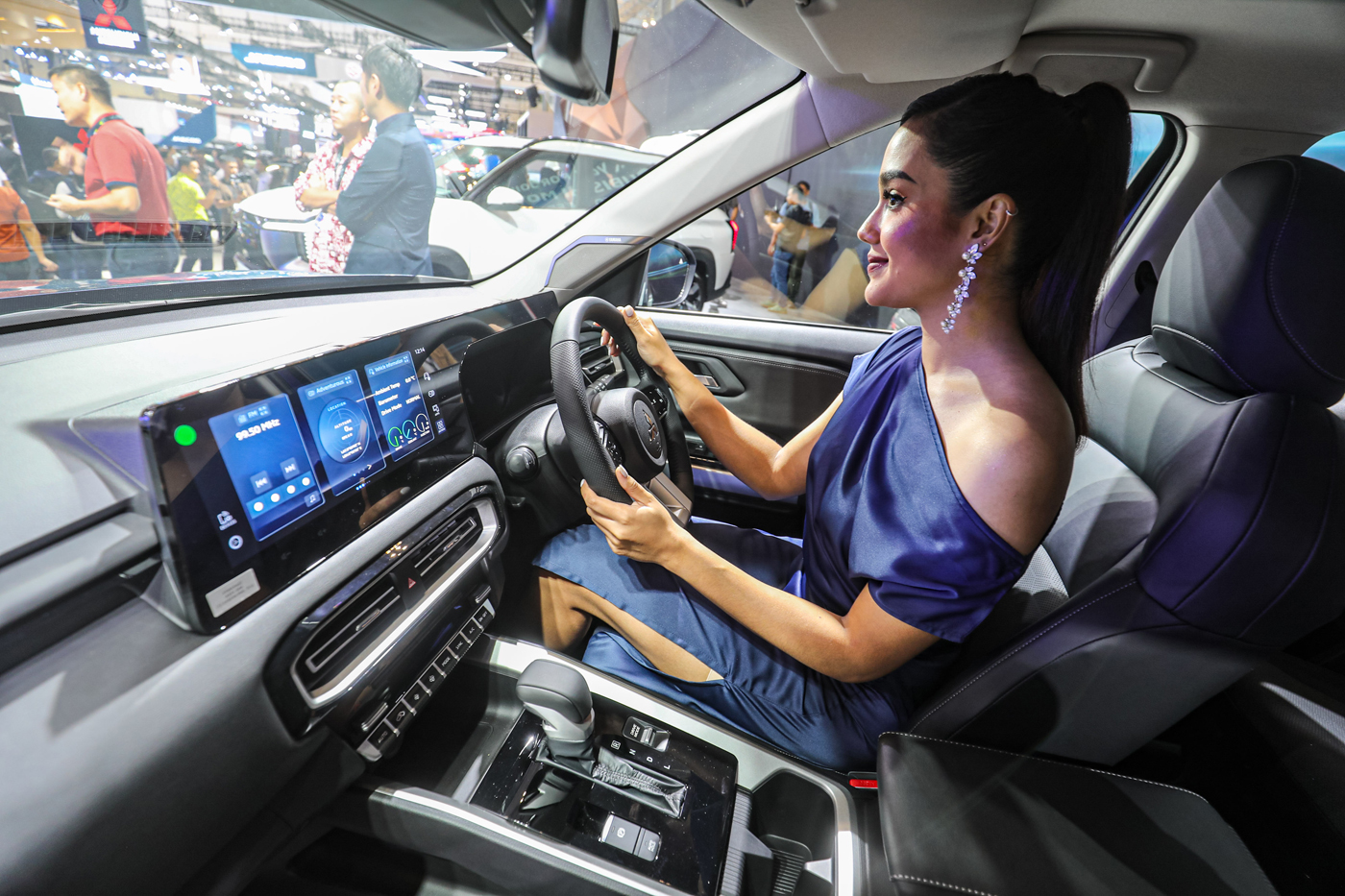 Mobil Mitsubishi Destinator pada pameran Gaikindo Indonesia International Auto Show (GIIAS) 2025 di ICE BSD, Tangerang, Banten, Rabu (23/7/2025). (Salman Toyibi/Jawa Pos)