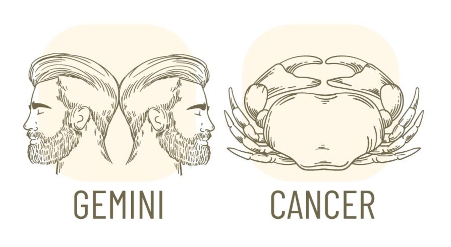 Ilustrasi zodiak Gemini dan Cancer (freepik) - Image