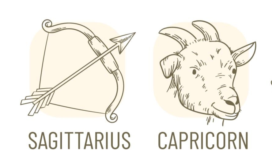 Ilustrasi zodiak Sagitarius dan Capricorn (freepik) - Image