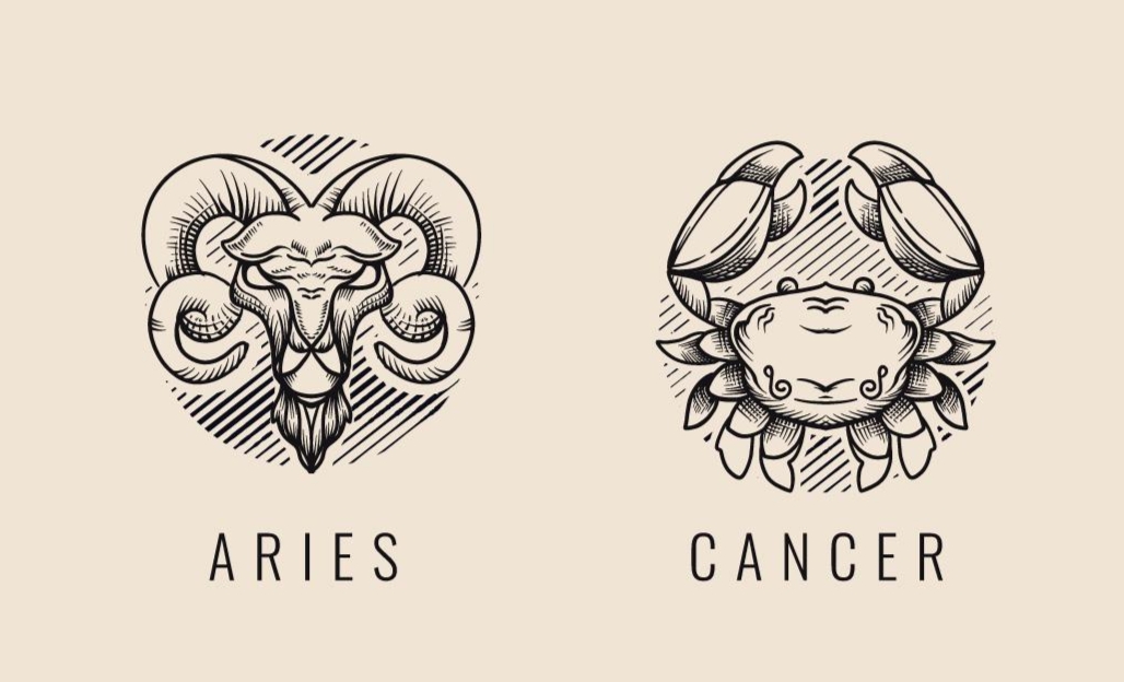 Ilustrasi zodiak Aries dan Cancer (freepik) - Image