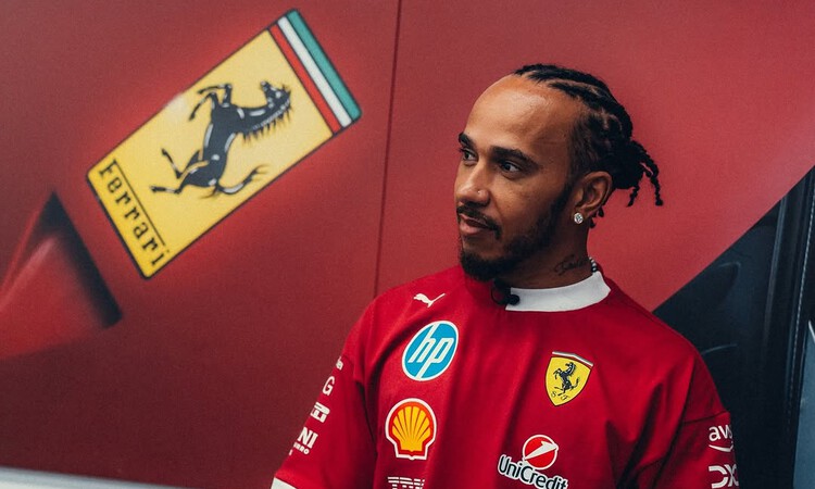 Lewis Hamilton. (Instagram @scuderiaferrari) - Image