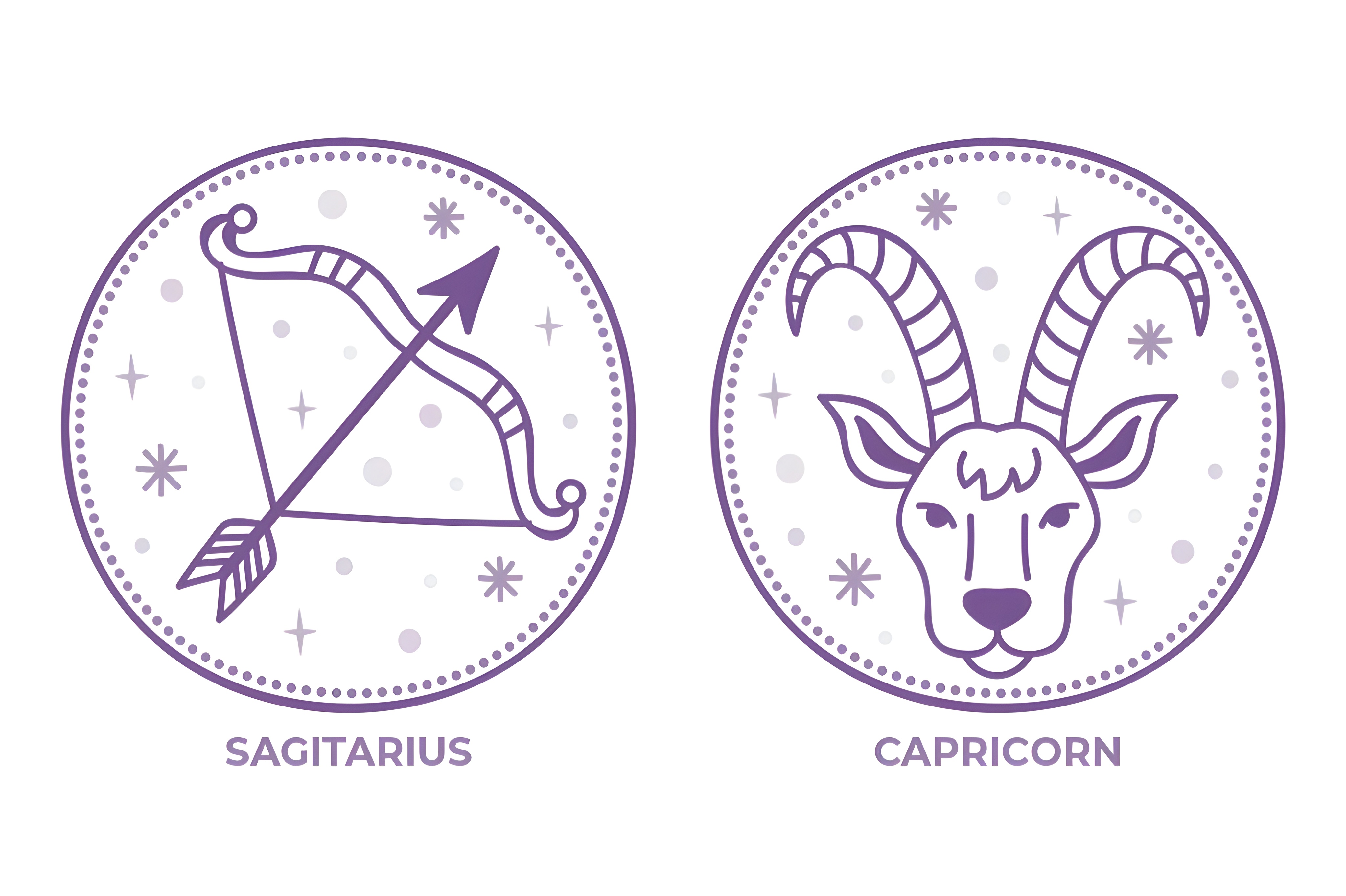 Ilustrasi zodiak Sagitarius dan Capricorn (Dok. Freepik) - Image
