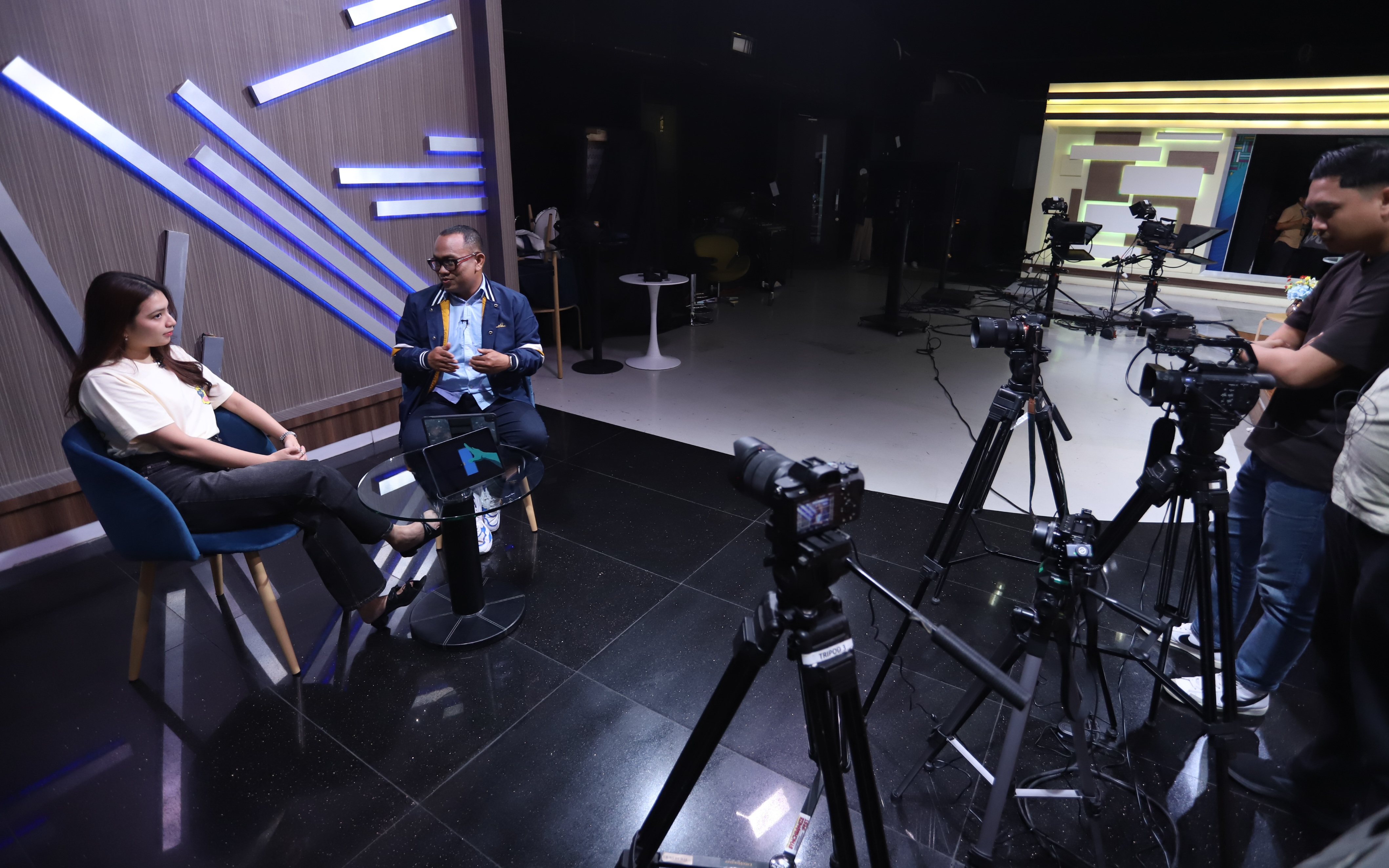 Shania Gracia JKT48 saat bincang-bincang poadcast bersama Jawa Pos Media di Jakarta. (Dery Ridwansah