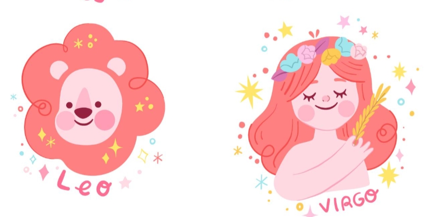 Ilustrasi zodiak Leo dan Virgo (freepik/pikisuperstar) - Image