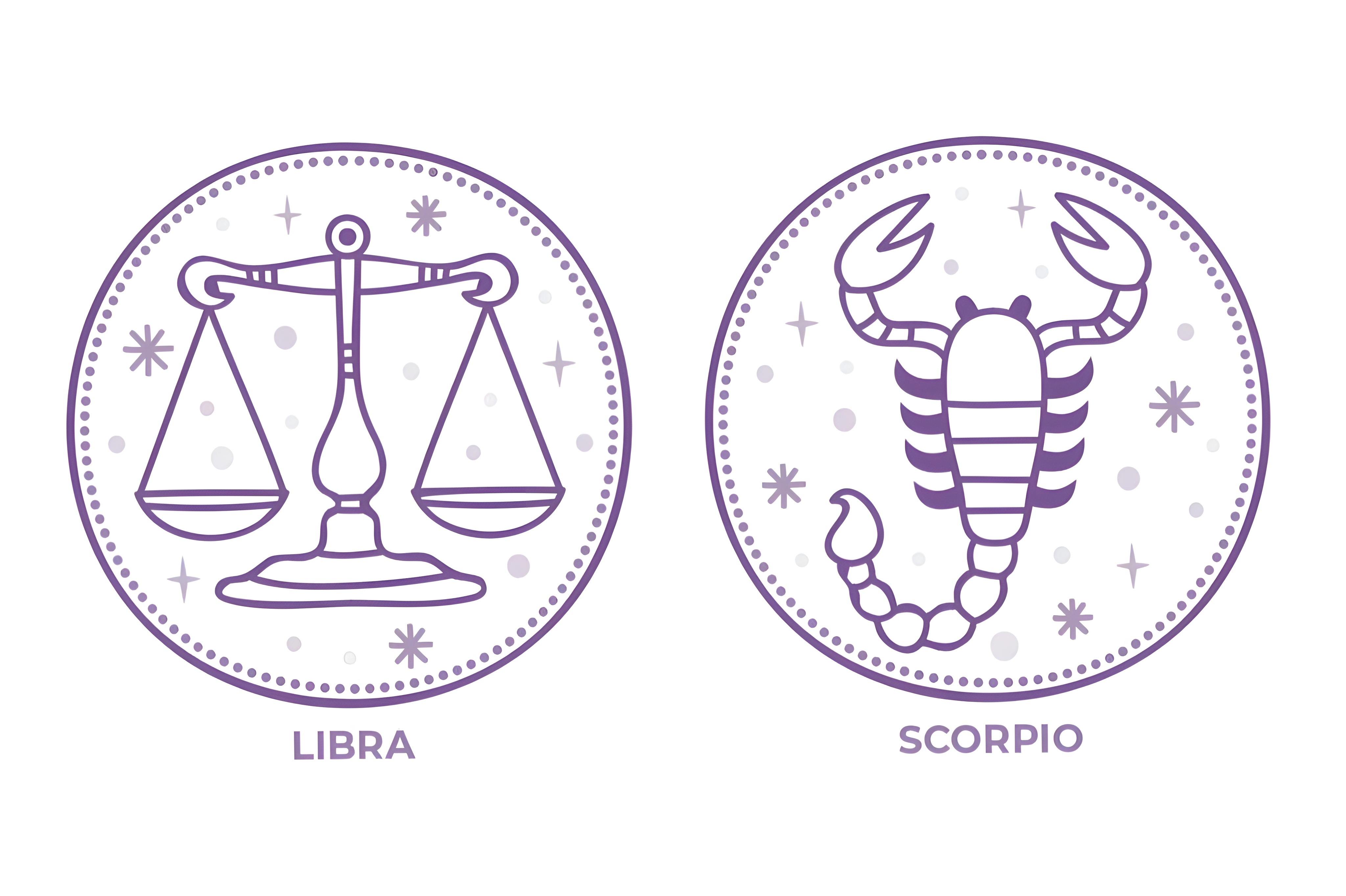 Ilustrasi zodiak Libra dan Scorpio (freepik) - Image
